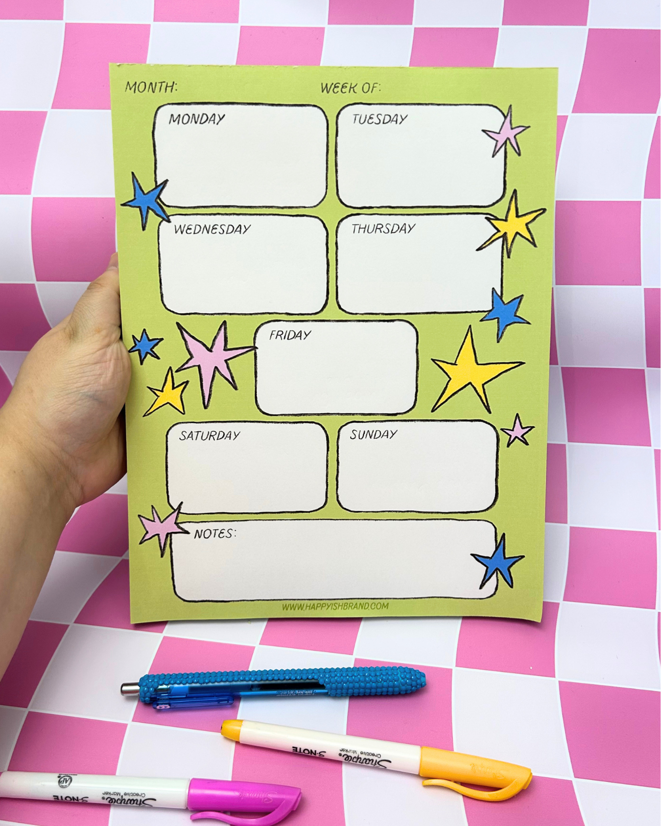 Star Girl Planner Notepad - 8x11.5" Weekly Planner Pad