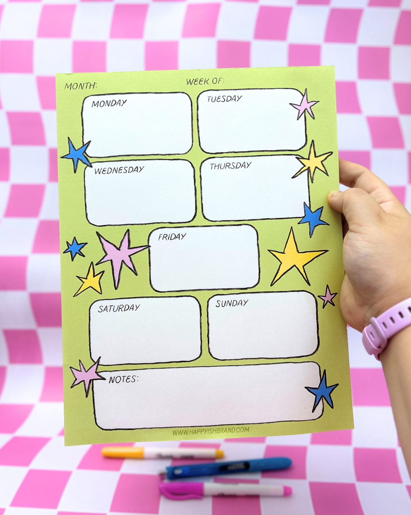 Star Girl Planner Notepad - 8x11.5" Weekly Planner Pad