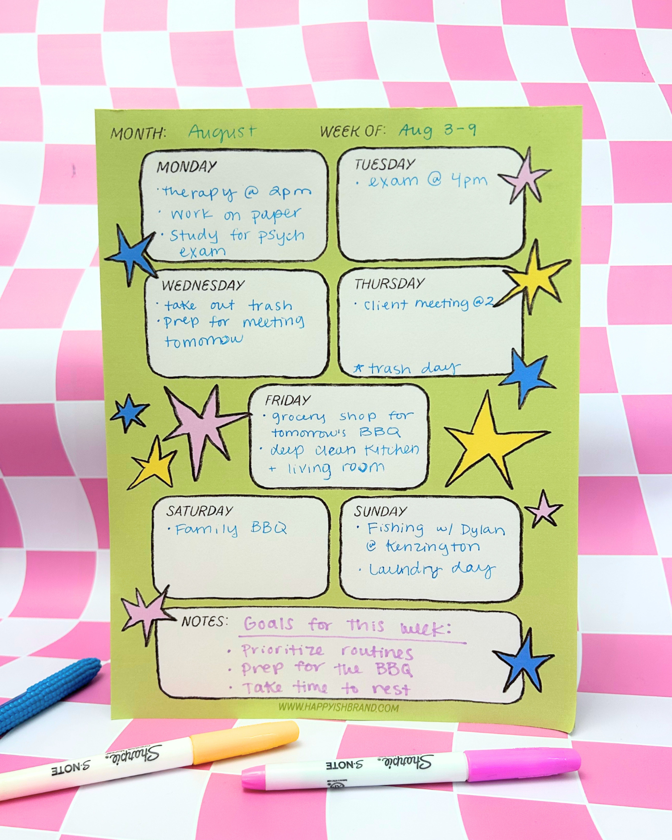 Star Girl Planner Notepad - 8x11.5" Weekly Planner Pad