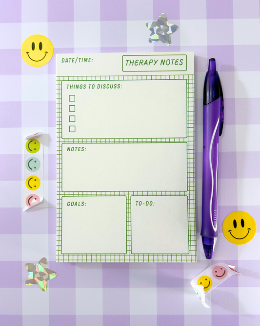 Therapy Notes Notepad - 4x6" Mental Health Stationery