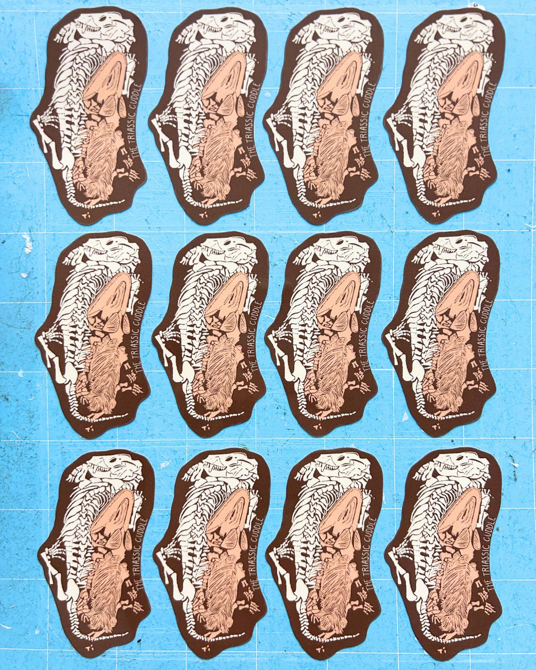 The Triassic Cuddle Sticker - Dinosaur Fossil