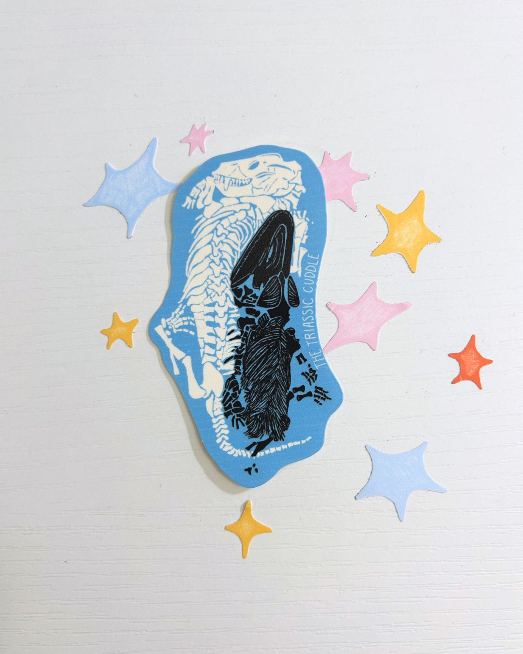 The Triassic Cuddle Sticker - Dinosaur Fossil