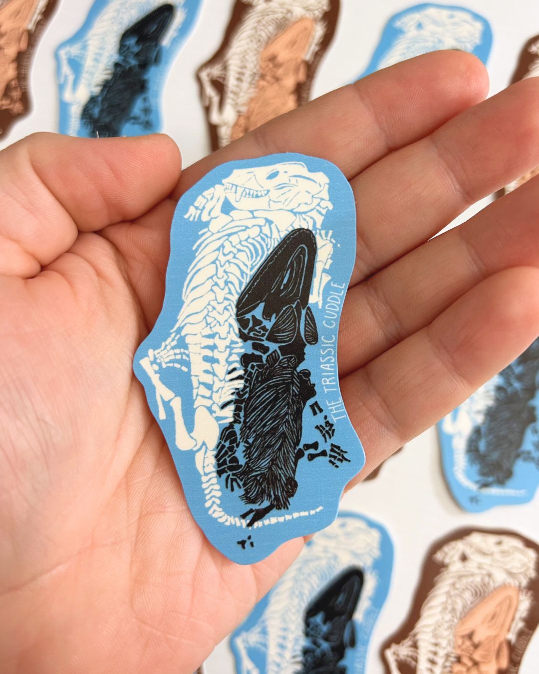 The Triassic Cuddle Sticker - Dinosaur Fossil
