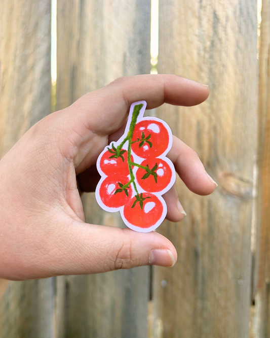 Red Tomato Bunch - Veggie Art Sticker - Gardening Gifts