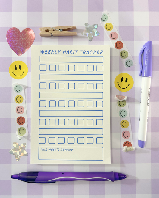 Weekly Habit Tracker Notepad - 4x6" Mental Health Stationery