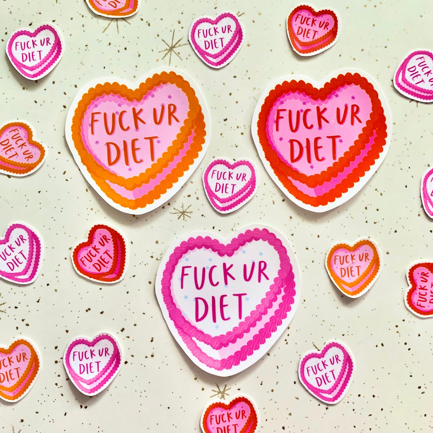 Fuck Your Diet | Cake Sticker - Anti Diet Culture Stickers