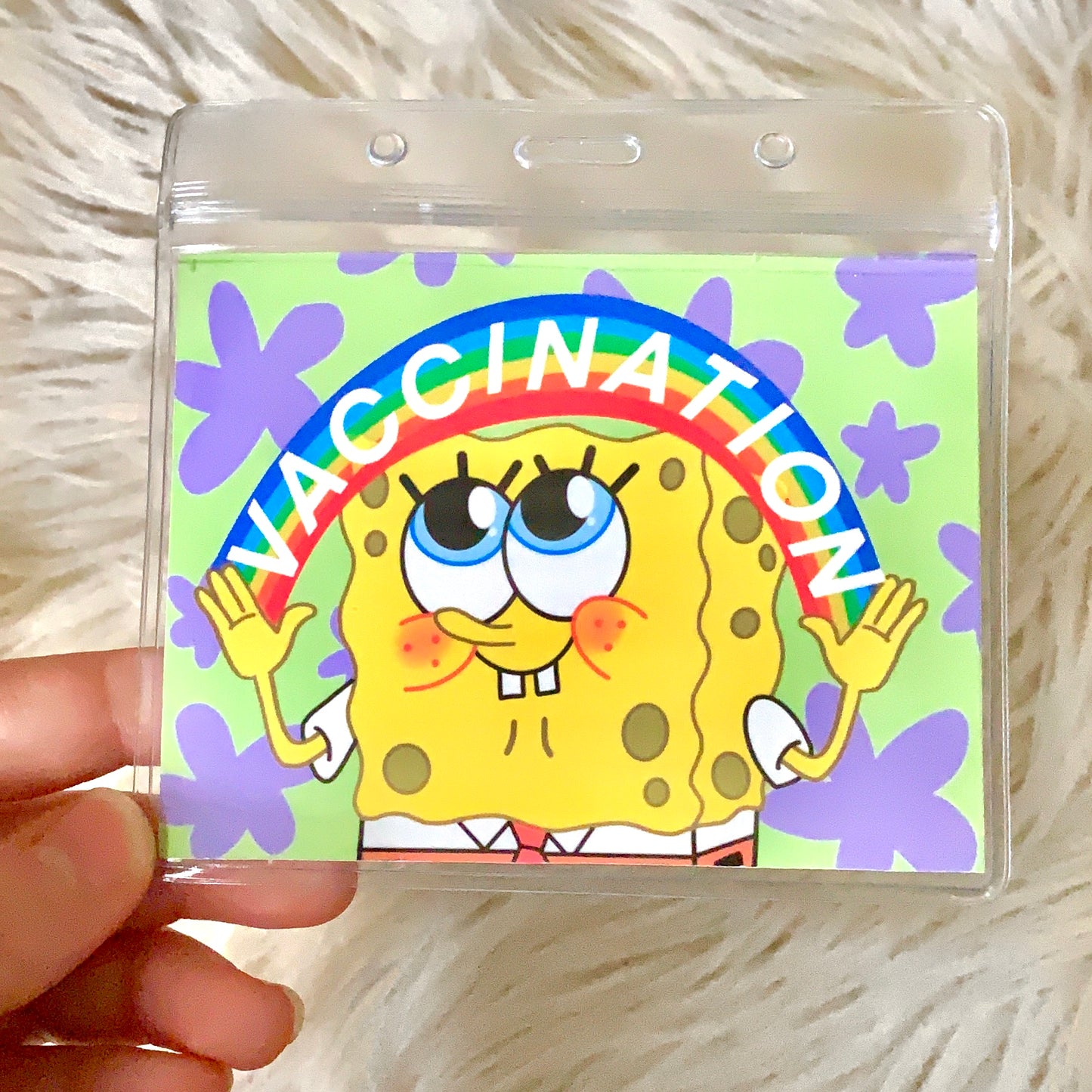 SpongeBob Vaccination Card Holder