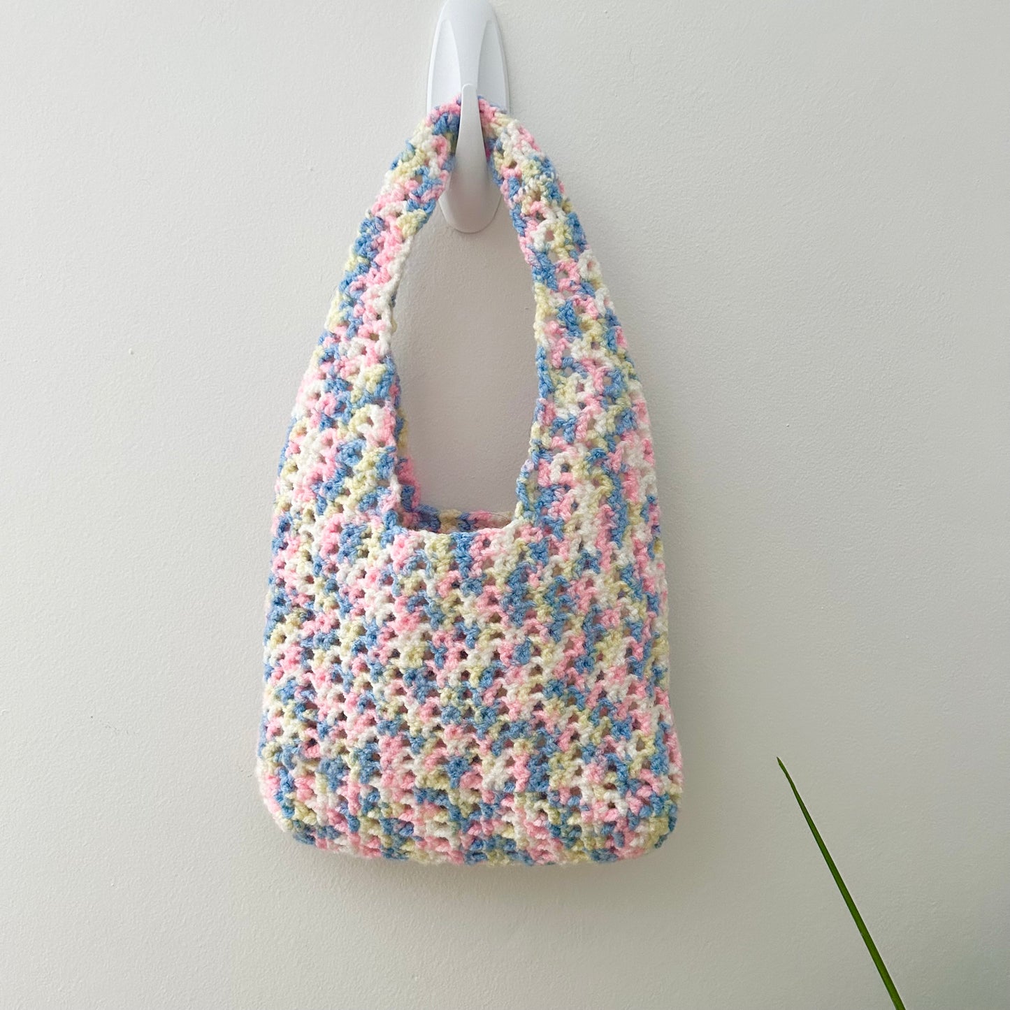 Colorful Crochet Tote Bag