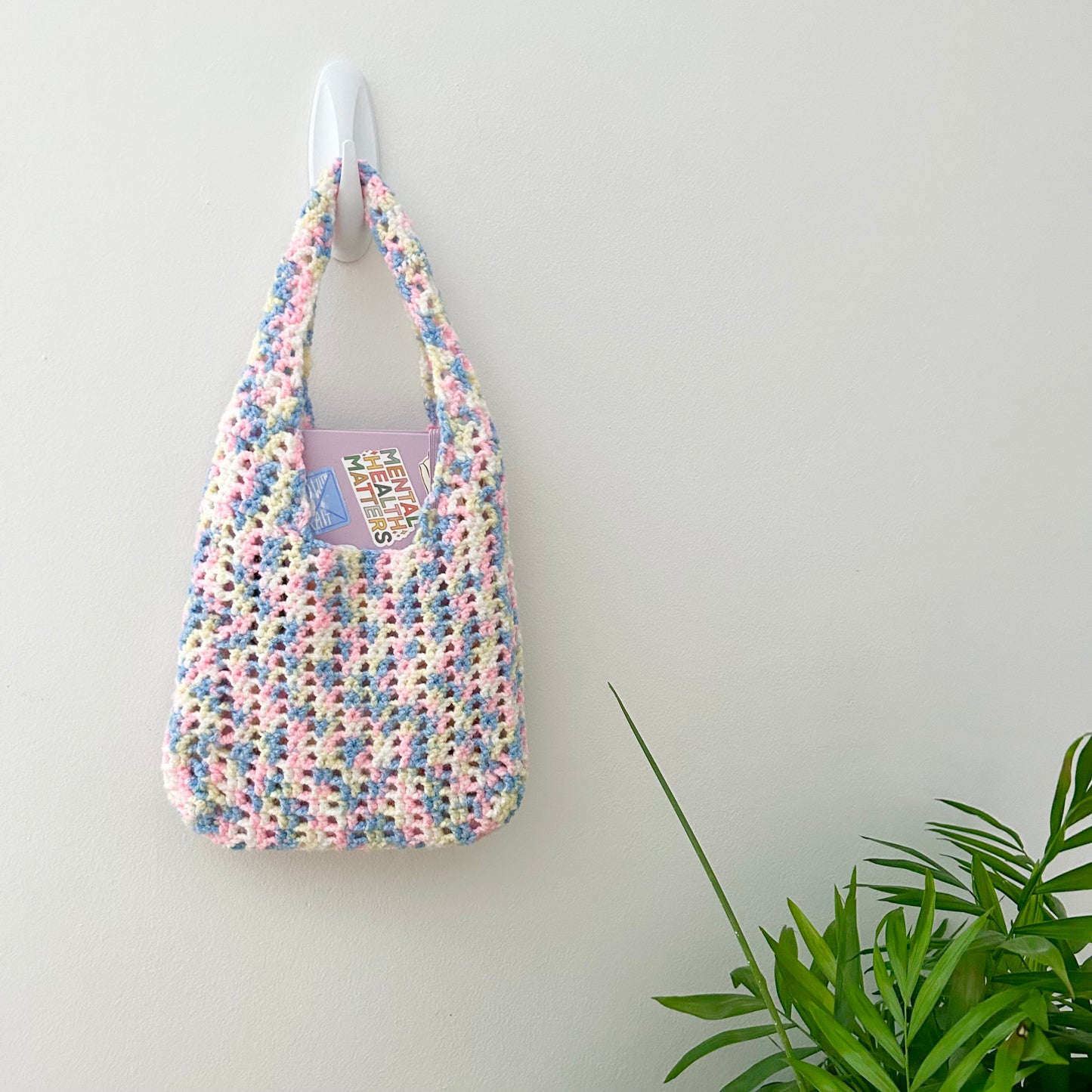 Colorful Crochet Tote Bag