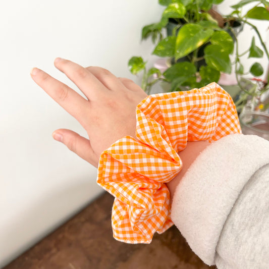 Remi Orange Gingham XL Scrunchie