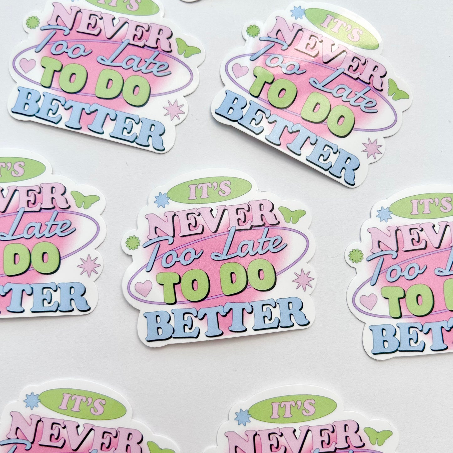 I's Never too Late to Do Better Sticker