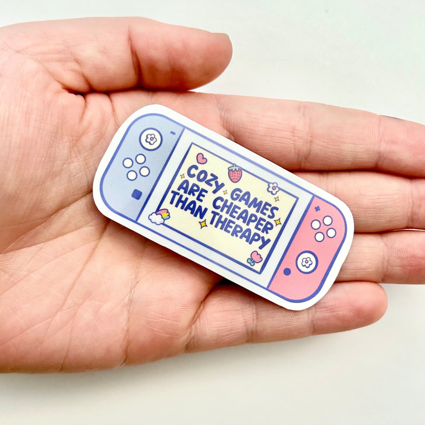 Cozy Games are Cheaper than Therapy | Gamer Girl Sticker