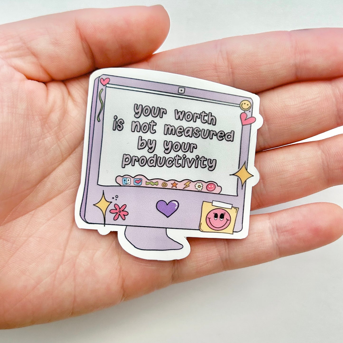 Your Worth is Not Measured By Productivity | Productivity iMac Sticker