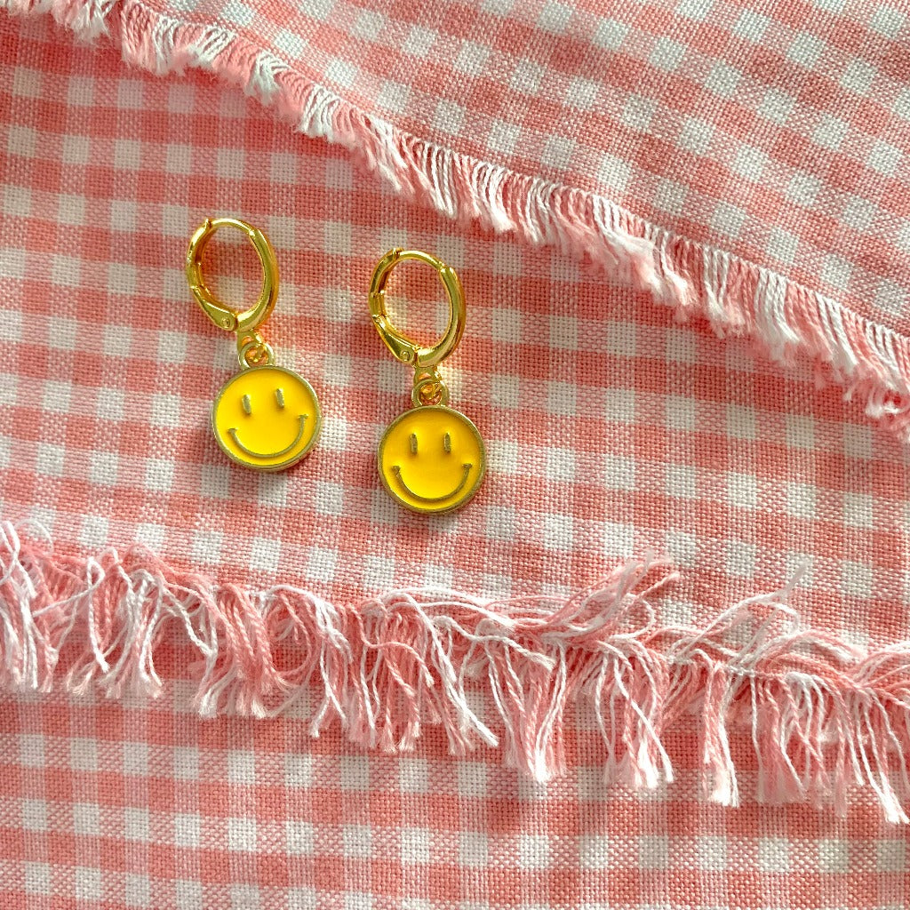 Gold Smiley Huggies