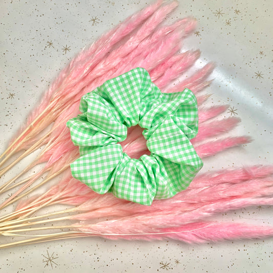 Lynnie Green Gingham Scrunchie