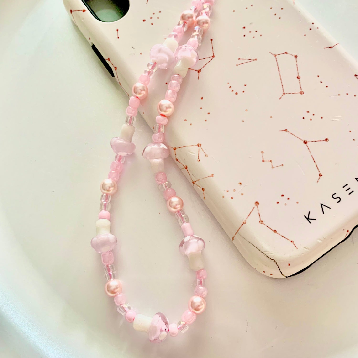 Pink Kawaii Mushroom Phone Charm – Happyish Brand