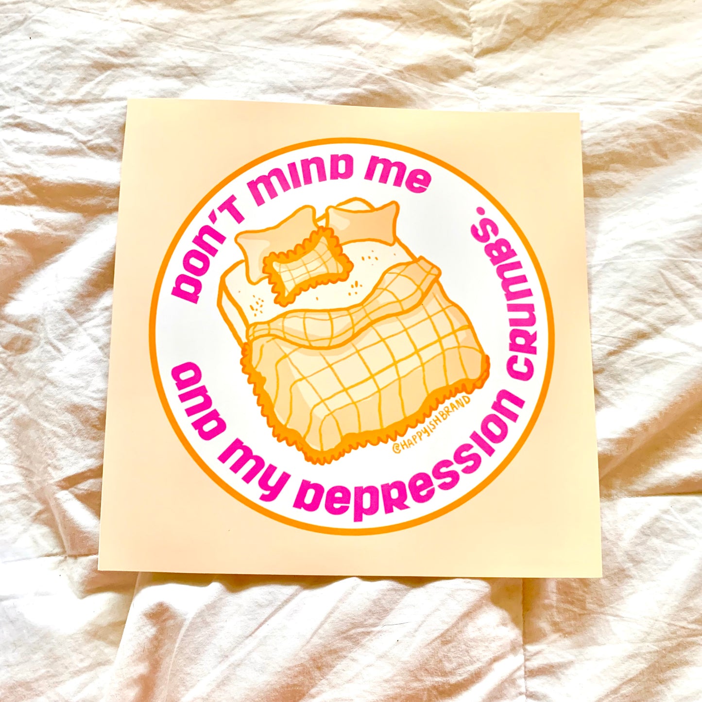 Depression Crumbs 8x8" Art Print