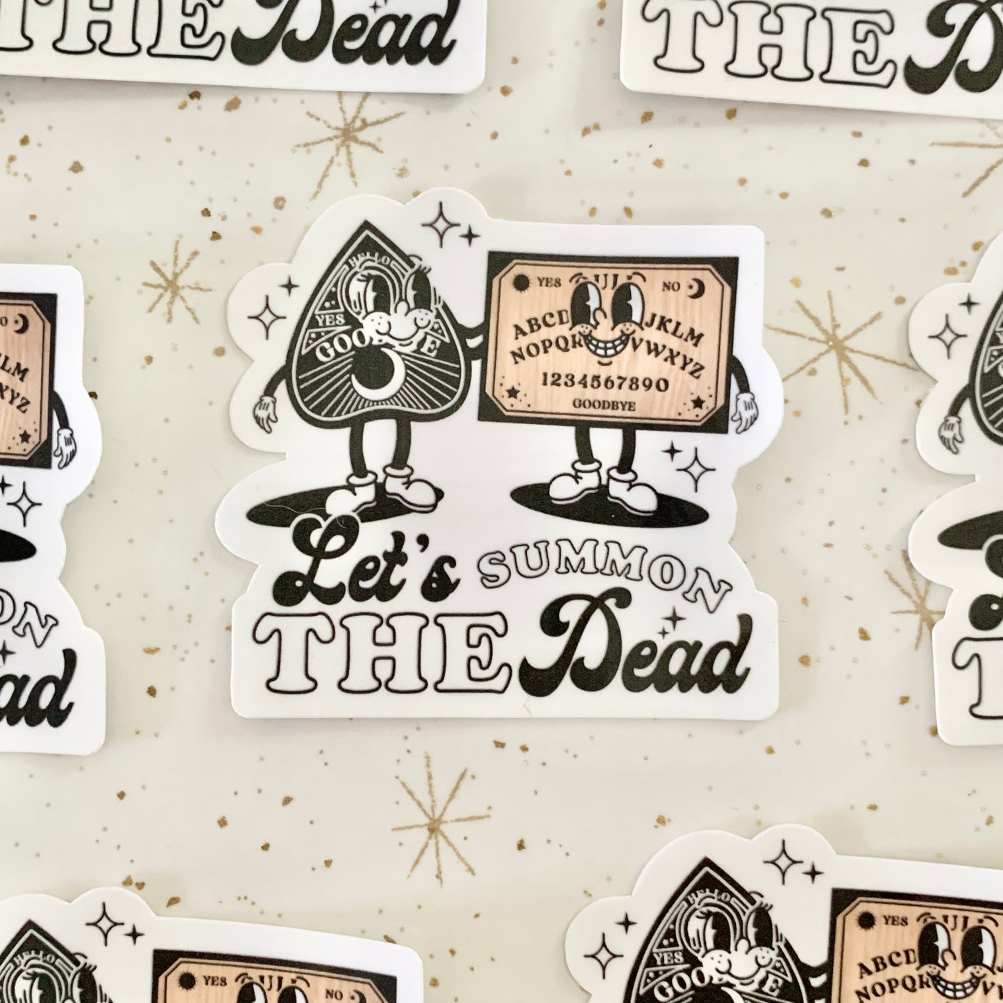 Ouija Board "Let's Summon the Dead" Cute & Spooky Sticker
