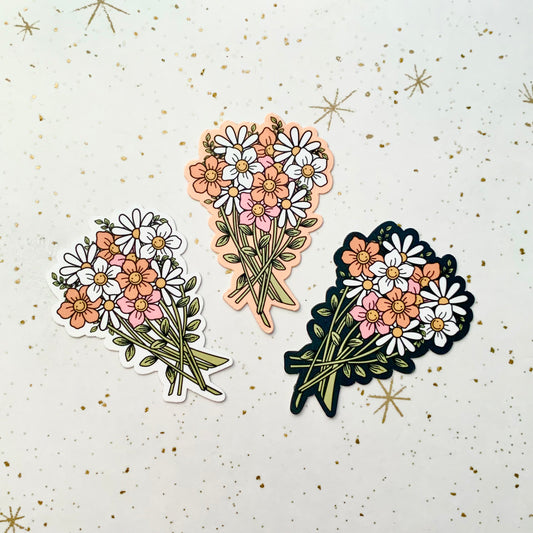 Groovy Flower Bouquet Sticker