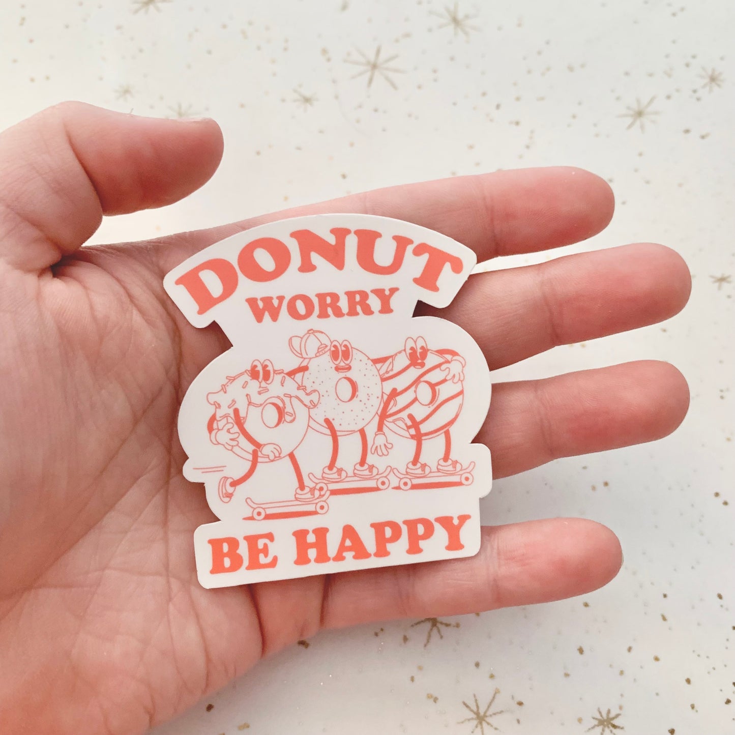 Donut Worry, Be Happy Sticker