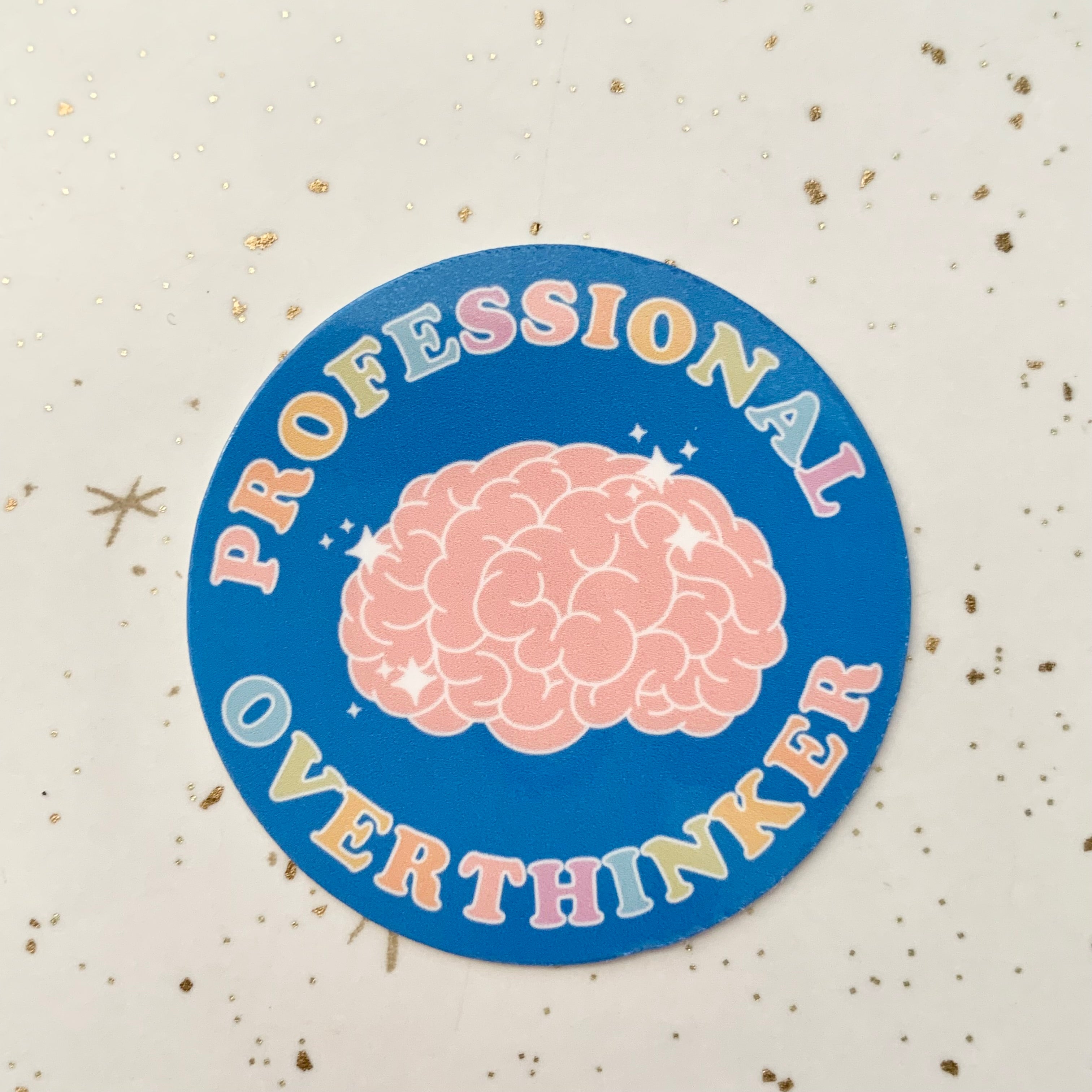 Professional Overthinker Sticker Happyish Brand