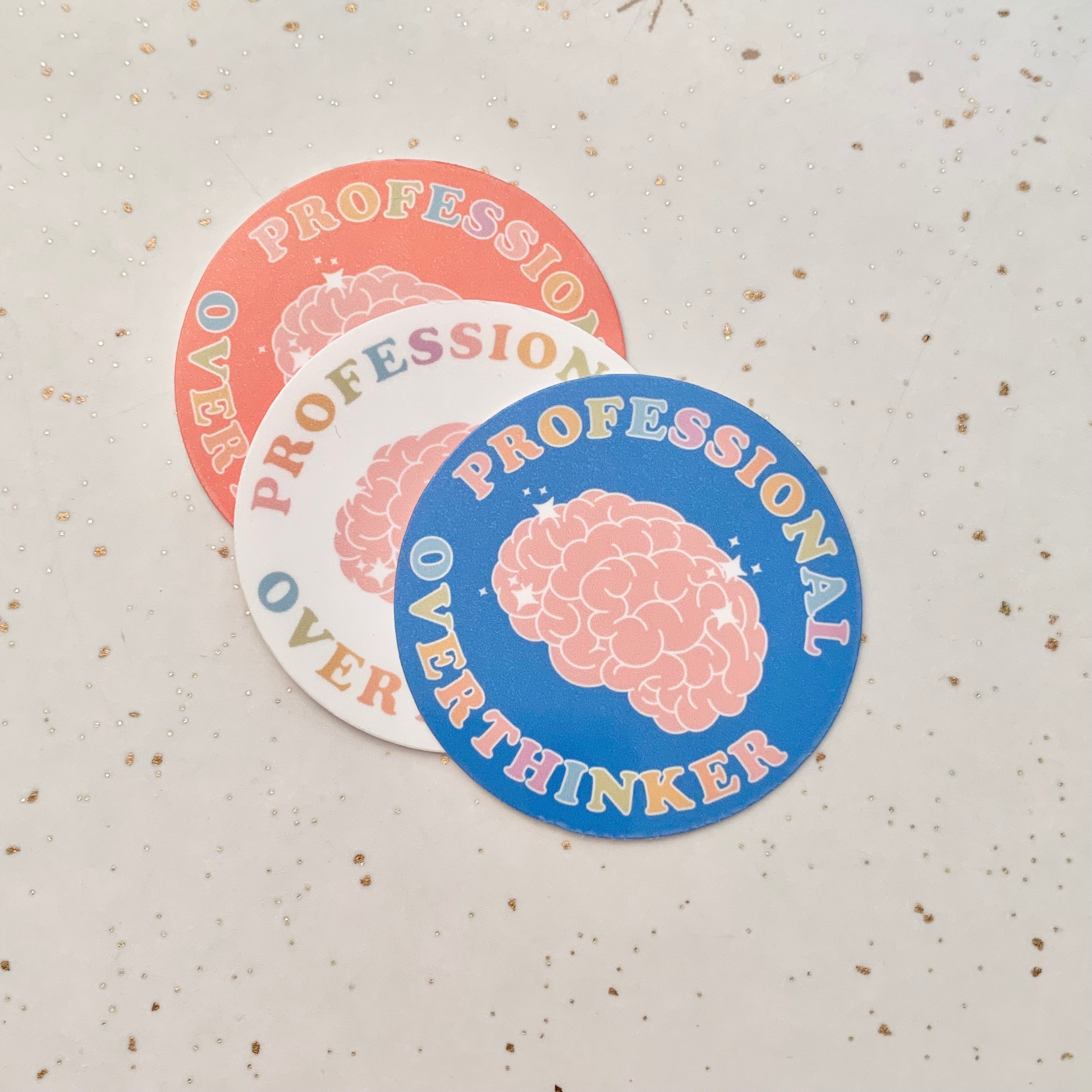 Professional Overthinker Sticker Happyish Brand