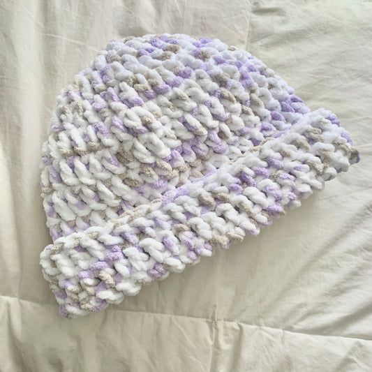 Lilac Mix | Soft Crochet Cloud Hat | Winter Beanie