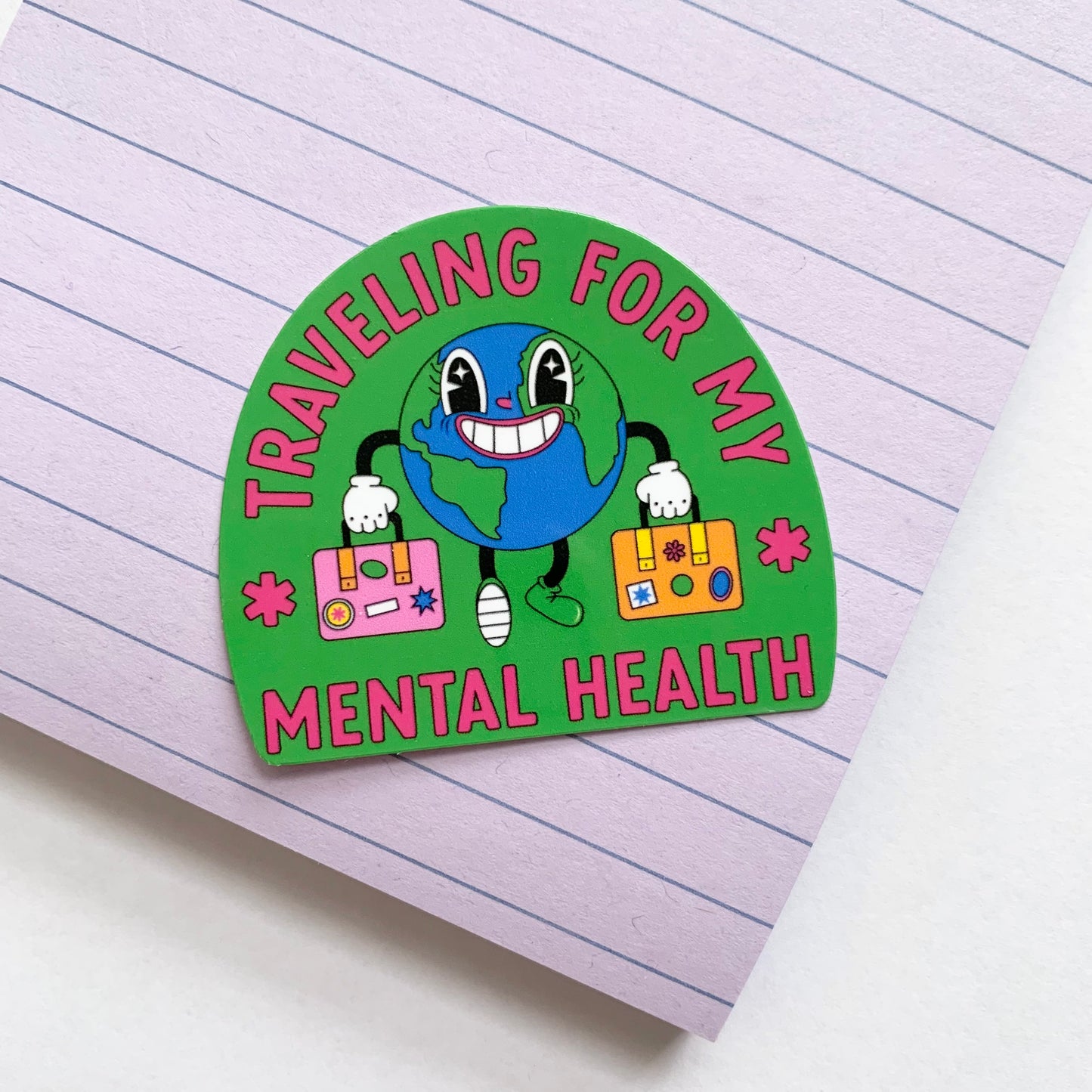 Traveling for My Mental Health Sticker
