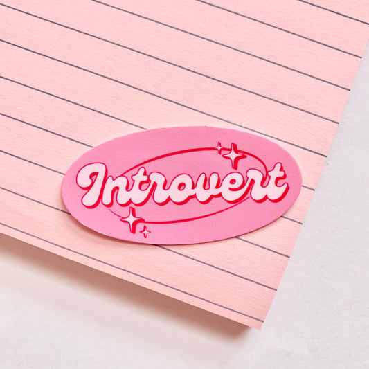 Trendy Pink Introvert Sticker