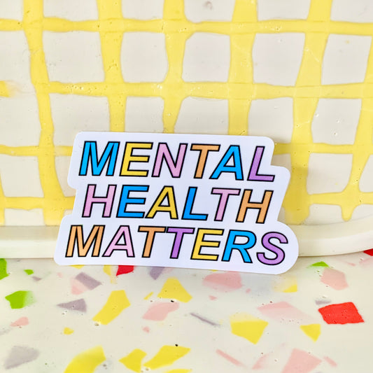Pastel Mental Health Matters Sticker