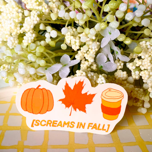 Screams In Fall Sticker