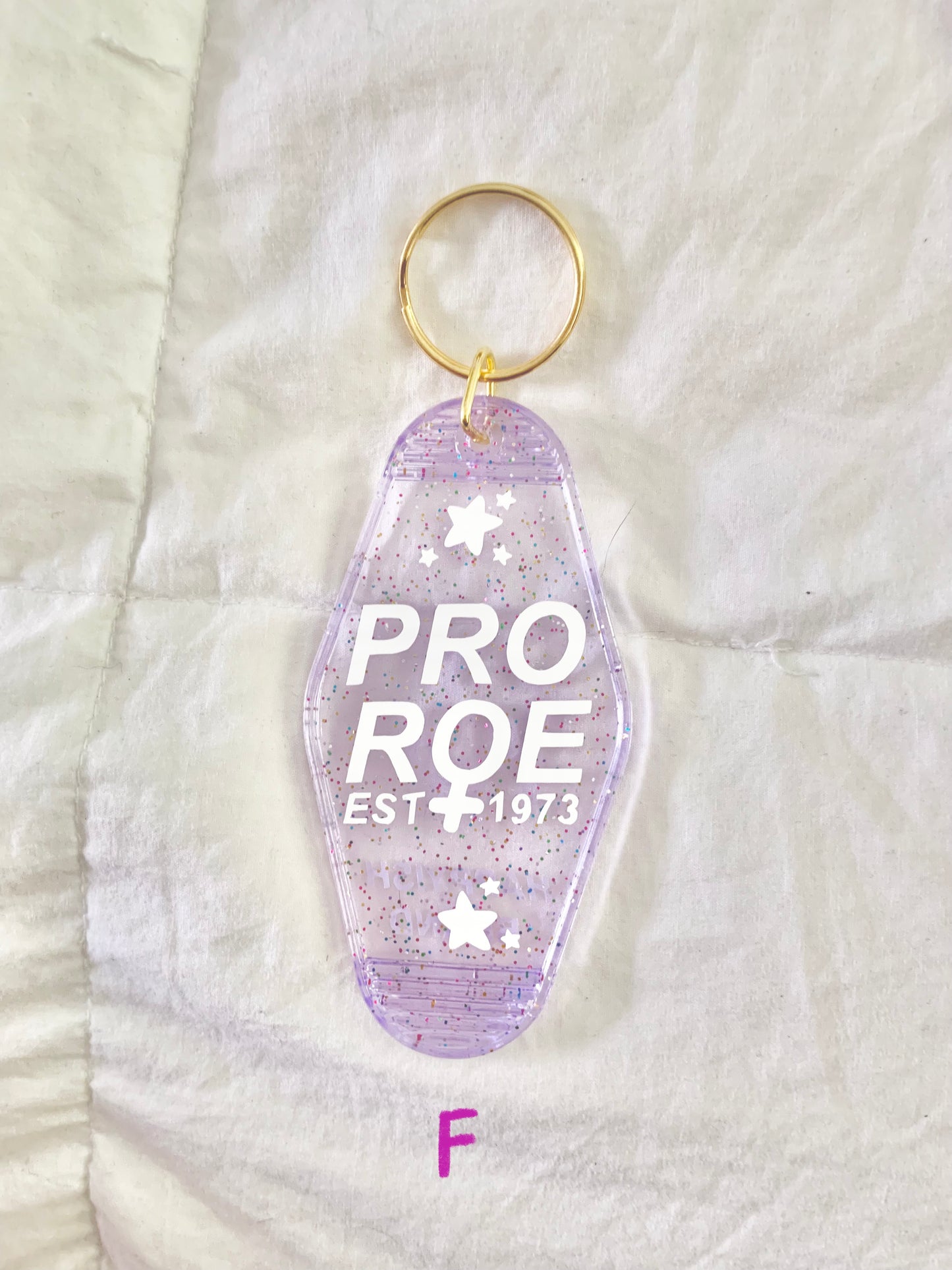 Pro Roe V. Wade | Retro Motel Keychain
